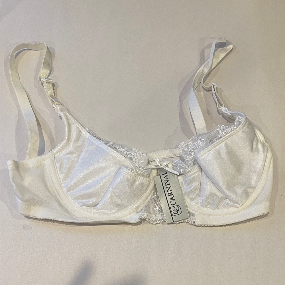 Carnival Style 534 White Lace Bra 32B Underwire Lingerie Underwire several sizes